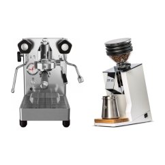 Lelit Mara PL62X X3 Stainless Steel + Eureka Mignon Zero 65 Speedy ALL PURPOSE white