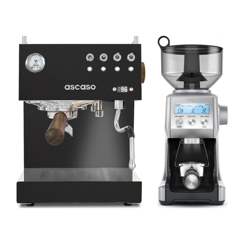 Ascaso Steel DUO PID Black + Mlýnek Sage BCG820BSS Silver