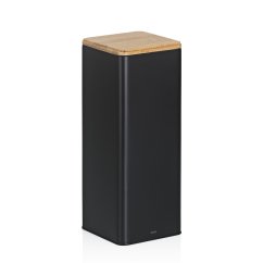 KELA Dóza na potraviny skladovací Kiril kovová černá 3,0 l