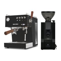 Ascaso Steel DUO PID PLUS, Black&Wood + Eureka Mignon Manuale, BL black