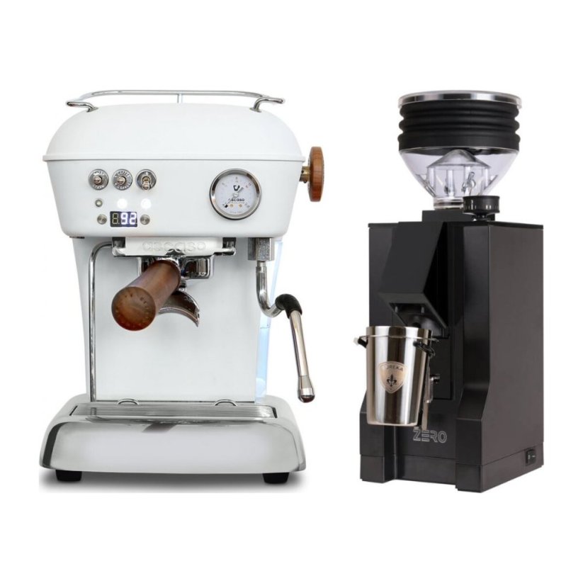 Ascaso DREAM PID Cloud White + Eureka Mignon Zero, BL Black