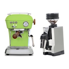 Ascaso DREAM PID Fresh Pistachio + Eureka Mignon Zero 65 All Purpose, CR white