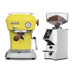 Ascaso DREAM PID Sun Yellow + Eureka Mignon Specialita Smart, CR White