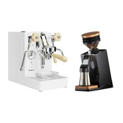 Lelit Mara PL62X V2, white + Eureka Mignon Single Dose PRO, Black & Oak