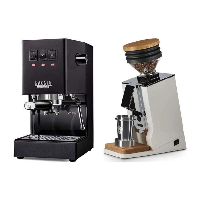 Gaggia Classic E24, černá + Eureka Mignon Single Dose, White & Oak
