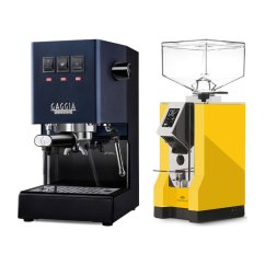 Gaggia Classic E24, modrá + Eureka Mignon Specialita, CR Yellow