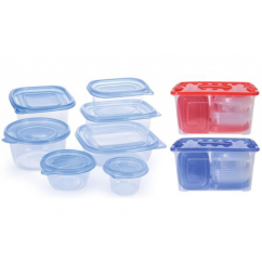 EXCELLENT HOUSEWARE Dóza na potraviny JUMBO sada 27 ks modrá