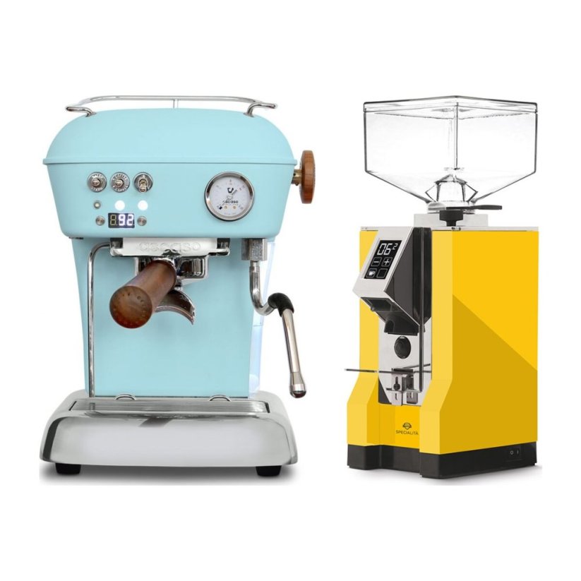 Ascaso DREAM PID Kid Blue + Eureka Mignon Specialita, CR Yellow