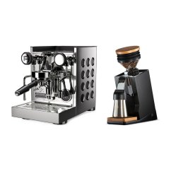Rocket Espresso Appartamento TCA, black + Eureka Mignon Single Dose PRO, Black & Oak