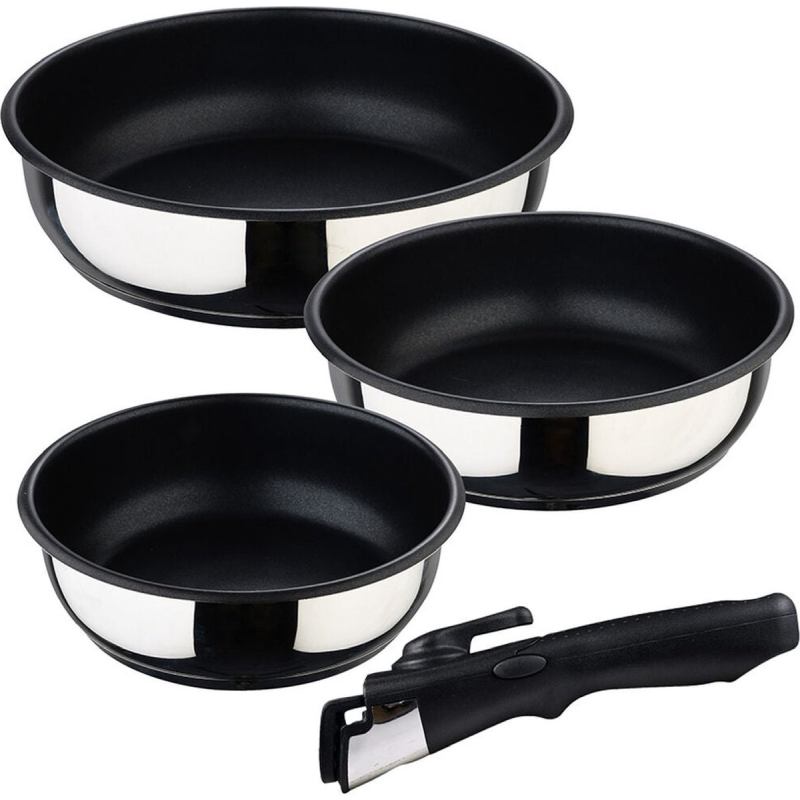 BERGNER Sada pánví nerez s nepřilnavým povrchem Click&Cook 3 ks 18, 20, 24 cm