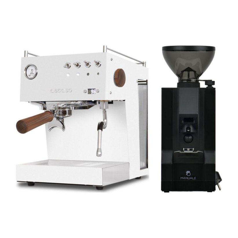Ascaso Steel Uno PID white + Eureka Mignon Manuale, BL black