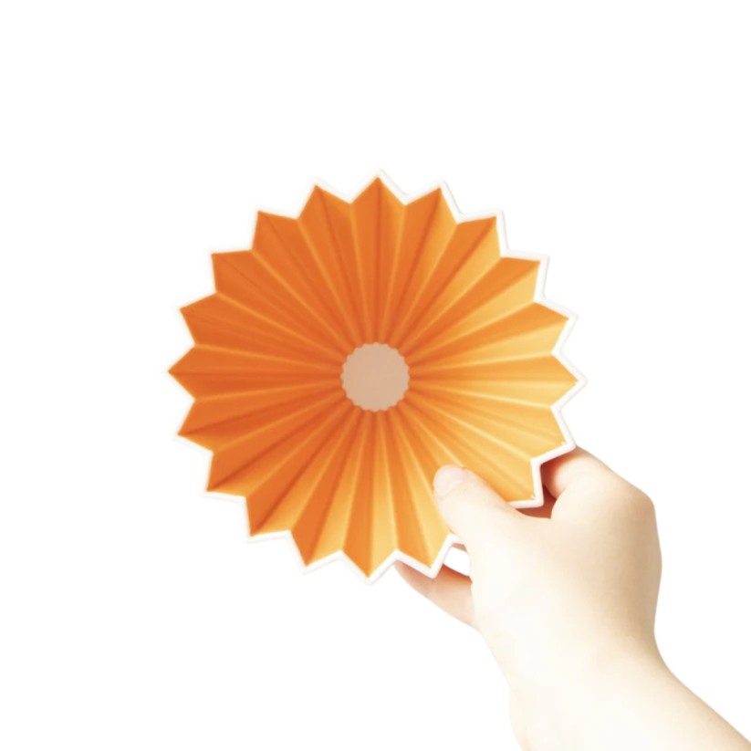 Origami keramický dripper M oranžový
