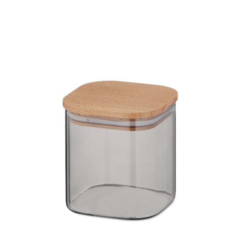 KELA Dóza skladovací sklo / dřevo NEA 0,75 l