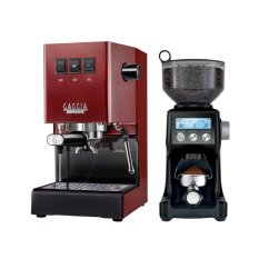 Gaggia Classic E24, červená + Mlýnek Sage BCG820BTR Black