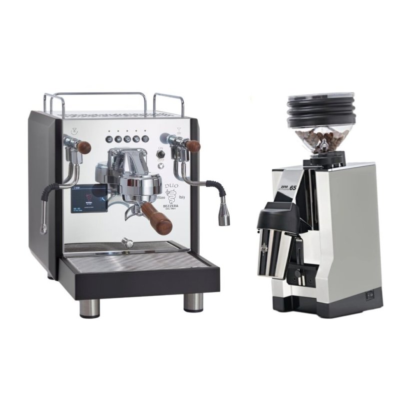 Bezzera DUO DE black + Eureka Mignon Zero 65 All Purpose, CR white