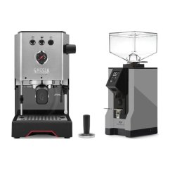Gaggia Classic Up stříbrná + Eureka Mignon Specialita, BL Grey