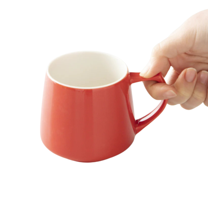 Origami Aroma porcelánový hrnek 320 ml červený