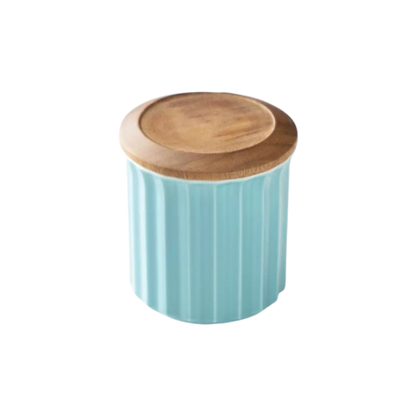 Origami keramická dóza tyrkysová