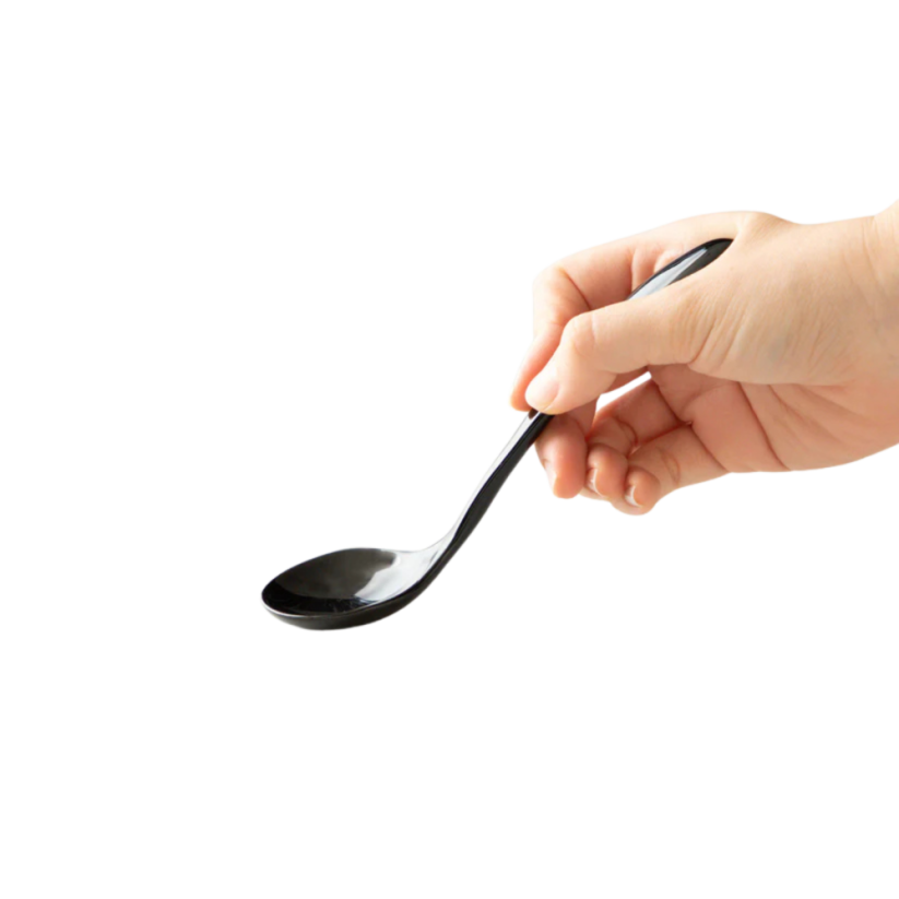 Origami porcelánová cuppingová lžíce černá