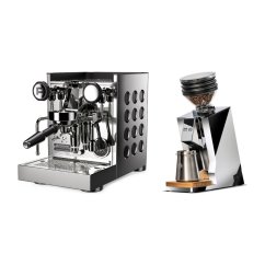 Rocket Espresso Appartamento TCA, black + Eureka Mignon Zero 65 Speedy ALL PURPOSE chrome
