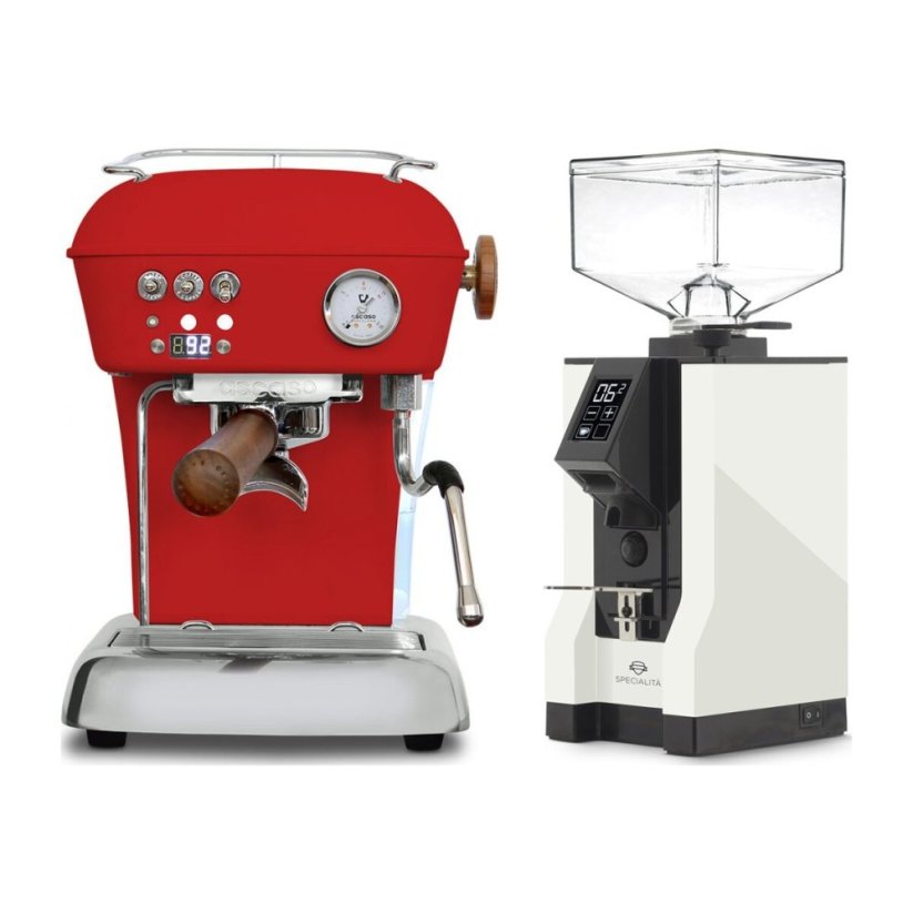 Ascaso DREAM PID Love Red + Eureka Mignon Specialita, BL White
