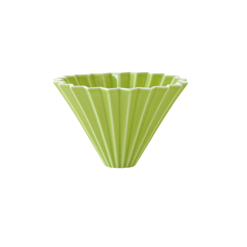 Origami keramický dripper M tmavě zelený