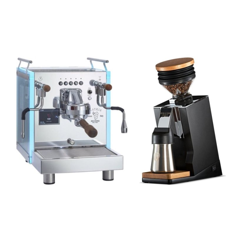 Bezzera Matrix DE + Eureka Mignon Single Dose PRO, Black & Oak