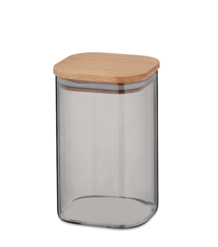 KELA Dóza skladovací sklo / dřevo NEA 1,5 l