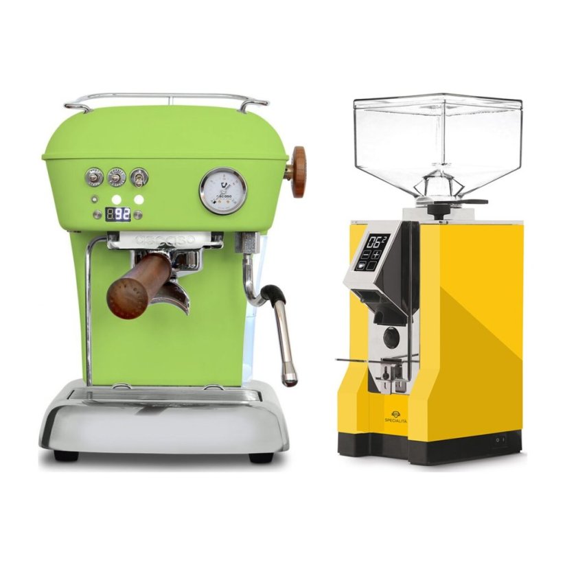 Ascaso DREAM PID Fresh Pistachio + Eureka Mignon Specialita, CR Yellow