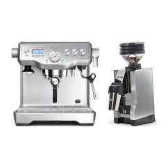 Kávovar Sage BES920BSS Silver + Eureka Mignon Zero 65 All Purpose, CR chrome