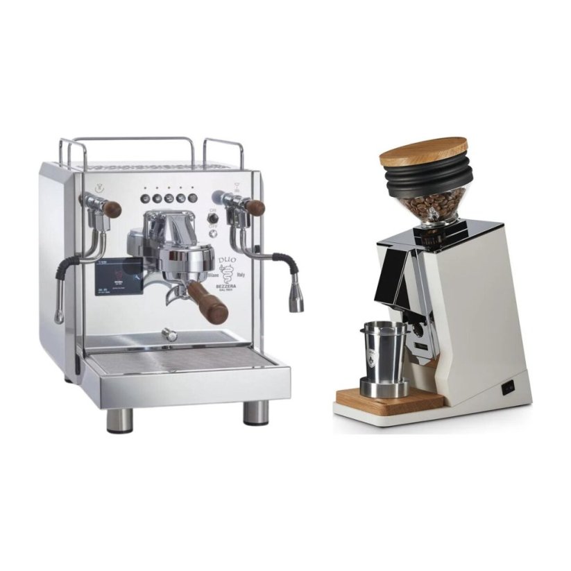 Bezzera DUO DE + Eureka Mignon Single Dose, White & Oak