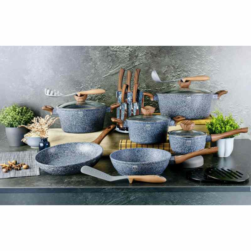 BERLINGERHAUS Pánev grilovací s poklicí a mramorovým povrchem 28 cm Forest Line